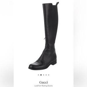 Women's GUCCI Black Riding Boots. Size 6
